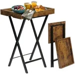 Relaxdays Beistelltisch, Mehrfarbig, Metall, Holzwerkstoff, 48x70x36 cm, Wohnzimmer,