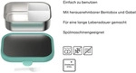 Mepal Edelstahl-Brotdose, Mehrfarbig, Lila, Metall, Kunststoff, Rechteckig,