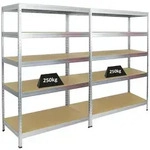 Proregal Schwerlastregal, Silber, Metall, Rechteckig, 240x180x60 cm, Freizeit,