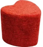 Kare-Design Hocker, Rot, Textil, 36x36x34 cm, Wohnzimmer, Hocker, Sitzhocker
