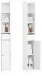 SoBuy Hochschrank, Wei&szlig;, Holzwerkstoff, 20x145x20 cm, Badezimmer,