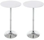 CLP Bartisch, Wei&szlig;, Wei&szlig;, Metall, 60x108x60 cm, Esszimmer, Barm&ouml;bel,...