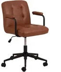 Mid.you Drehstuhl, Braun, Schwarz, Cognac, Metall, Textil, Drehkreuz,...