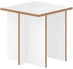 Tojo Hocker, Wei&szlig;, Buche, quadratisch, 45x45x45 cm, Wohnzimmer, Hocker,...