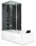 AcquaVapore by Sandra Jentho Dusche, Schwarz, Glas, Kunststoff, Metall, Rechteckig,