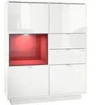 Vladon Highboard, Bordeaux, Holzwerkstoff, 103x123x37.5 cm, Wohnzimmer,...