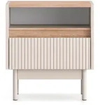 Selsey Nachttisch, Taupe, Metall, 1 F&auml;cher, 1 Schubladen, Rechteckig, 50x35x55...
