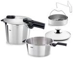 Fissler Schnellkochtopfset Vitaquick&reg; Premium satiniert, Edelstahl, Metall,