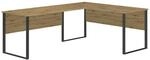 Mid.you Schreibtisch, Eiche Artisan, Holzwerkstoff, U-Form, 223x77x73 cm,
