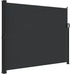 furnicato Seitenmarkise, Schwarz, Textil, Rechteckig, 600x160x600 cm, Sonnen- &