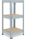 shelfplaza Schwerlastregal, Silber, Metall, Quadratisch, 30x90x30 cm, Freizeit,