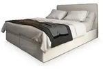 Masseno Boxbett, Creme, Holz, H2 + H3, 140x200 cm, Schlafzimmer, Betten,