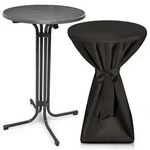 Beautissu Stehtisch, Schwarz, Metall, Rundform,Rund,Rund, 80x110x80 cm,...