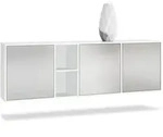 Vladon Sideboard, Greige, Holzwerkstoff, 182x53x35 cm, Wohnzimmer, Kommoden &