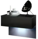 Vladon Nachttisch, Schwarz, Holzwerkstoff, 60x46x35 cm, Schlafzimmer,...