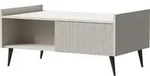 WFL Group Couchtisch, Kaschmir, Metall, Nachbildung, Rechteckig,Rechteckig,...