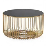 Mid.you Couchtisch Wl7.507, Gold, Metall, rund, rund, 60x35x60 cm, Wohnzimmer,