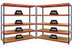 Proregal Schwerlastregal, Orange, Metall, Rechteckig, 360x180x60 cm, Freizeit,