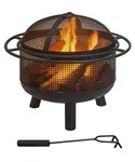 Relaxdays Feuerschale, Schwarz, Metall, 60x52x60 cm, Freizeit, Campingzubeh&ouml;r,