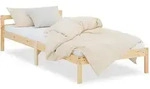 Homestyle4u Holzbett, Braun, Holz, Kiefer, 90x200 cm, Schlafzimmer, Betten