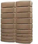 4rain Wandtank-Set, Beige, Kunststoff, 1,000 L, 160x184x51 cm, Gartenzubeh&ouml;r,