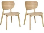 Beliani Esszimmerstuhl, Hellbraun, Holz, 49x80x47 cm, Esszimmer, St&uuml;hle,