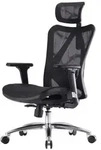 Sihoo B&uuml;rostuhl, Schwarz, Schwarz, Textil, 66x128x93 cm, Arbeitszimmer,