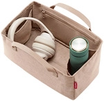Reisenthel Einkaufskorb Organizer twist coffee, Creme, Textil, 22 L, rechteckig,