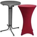 Beautissu Stehtisch, Bordeaux, Metall, Rund, 70x110x70 cm, Esszimmer, Tische,