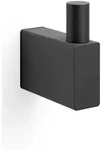 Zack Handtuchhaken, Schwarz, Metall, 1.5x4.8x4.7 cm, Badaccessoires,