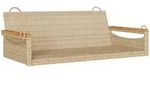 furnicato H&auml;ngebank, Beige, Kunststoff, Rechteckig, 109x40x62 cm, Gartenm&ouml;bel,