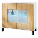 Vladon Kommode, Eiche, Holzwerkstoff, 92.5x84.5x35 cm, Wohnzimmer, Kommoden &