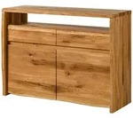 Massivmoebel24 Sideboard, Braun, Holz, Echtholz,Wildeiche, 3 F&auml;cher, 2 Schubladen,