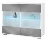 Vladon Kommode, Silber, Holzwerkstoff, 92.5x75.5x35 cm, Wohnzimmer, Kommoden &