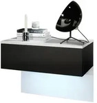 Vladon Nachttisch, Schwarz, Holzwerkstoff, 60x46x35 cm, Schlafzimmer,...