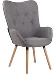 CLP Sessel, Grau, Holz, 69x108x73 cm, Wohnzimmer, Sessel, Polstersessel