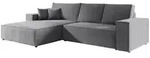 Fun M&ouml;bel Ecksofa, Grau, Textil, Ottomane links, 294x185 cm, Wohnzimmer, Sofas...