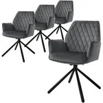 Ml-Design Esszimmerstuhl, Anthrazit, Metall, 63x90x57 cm, Esszimmer, St&uuml;hle,