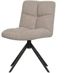 Livetastic Stuhl Vinny, Sand, Textil, Drehkreuz, rund, 48x80x45 cm, Sitzfl&auml;che 360&deg;