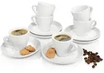 S&auml;nger Espressotassen, Wei&szlig;, Keramik, 12-teilig, kratzfest, Kaffee & Tee,...