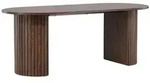 Livetastic Esstisch, Braun, Holz, Metall, Pappel, oval, zylindrisch, 90x75x200...