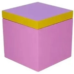 Gift Company Aufbewahrungsbox, Lila, Holzwerkstoff, 14.5x13x14.5 cm, Ordnen &