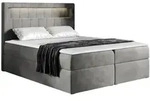 Mirjan24 Boxbett, Grau, Textil, H&ouml;he ca. 22 cm, Rechteckig, 180x200 cm,