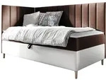 Mirjan24 Boxbett, Wei&szlig;, Braun, Holz, 100x200 cm, Schlafzimmer, Betten,