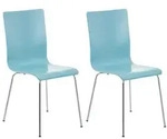 CLP Besucherstuhl, Hellblau, Metall, 43x87x47 cm, Arbeitszimmer, Besucherst&uuml;hle
