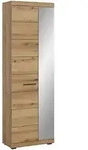 Livetastic Garderobenschrank, Eiche dunkel, Kunststoff, Holzoptik, 4 F&auml;cher,