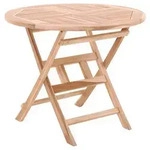 Gardenson Gartentisch, Natur, Holz, Teakholz, massiv, rund, eckig, 80x75x80 cm,