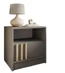 Lookway Nachttisch, Grau, Holzwerkstoff, 51x52x38 cm, Schlafzimmer, Nachttische