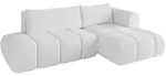 Altdecor Ecksofa, Wei&szlig;, Kunststoff, 4-Sitzer, L-Form, Ottomane rechts, 280x185...