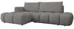 Mirjan24 Ecksofa, Greige, Kunststoff, 5-Sitzer, Ottomane links,L-Form, 283x166 cm,